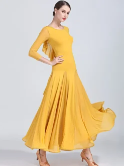 Robes de danse de salon pour femmes robes d'entraînement de valse tango flamenco élastiques