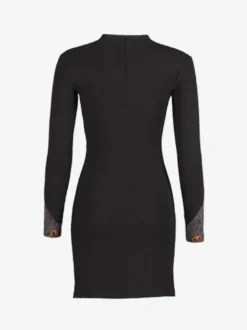 Robes de danse latine noires pour femmes ensemble asymétrique à imprimé Floral robe Sexy en Polyester Costume de danse