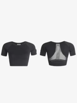 Robes de danse latine noires pour femmes ensemble asymétrique à volants costumes de danse sexy
