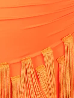 Robes De Danse Latine Orange Femmes Robe Frange Danseuse Latine Costume De Danse
