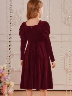Robes de demoiselle d'honneur de mariage Robes pour occasions spéciales Émeraudes Manches longues Perles