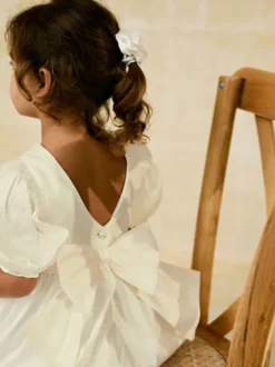 Robes de demoiselle d'honneur de mariage Robes pour occasions spéciales Rose pâle Manches courtes Nœuds