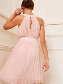 Robes de demoiselle d'honneur de mariage Robes pour occasions spéciales Vert pastel Sans manches Plissé