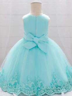 Robes de demoiselle d'honneur blanches robes d'occasion spéciale dentelle Champagne sans manches col bijou robes de demoiselle d'honneur