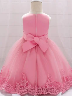 Robes de demoiselle d'honneur blanches robes d'occasion spéciale dentelle Champagne sans manches col bijou robes de demoiselle d'honneur