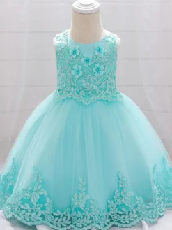 Robes de demoiselle d'honneur blanches robes d'occasion spéciale dentelle Champagne sans manches col bijou robes de demoiselle d'honneur