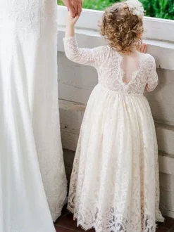 Robes de demoiselle d'honneur de mariage Robes pour occasions spéciales Manches longues blanches découpées
