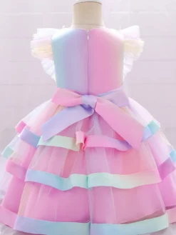Robes de demoiselle d'honneur blanches robes d'occasion spéciale dentelle rose manches courtes col bijou robes de demoiselle d'honneur