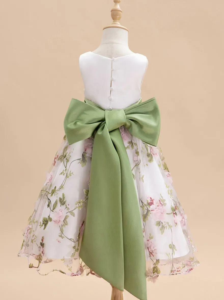 Robes de demoiselle d'honneur blanches en tissu satiné blanc sans manches à col bijou