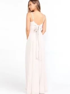 Robes de demoiselle d'honneur Robe de soirée de mariage A-ligne longueur au sol à lacets Personnalisation gratuite