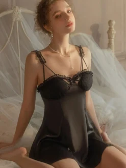 Robe Sous-vêtement Lingerie Soutien-gorge Tenu de Maison Sexy Pour Femmes