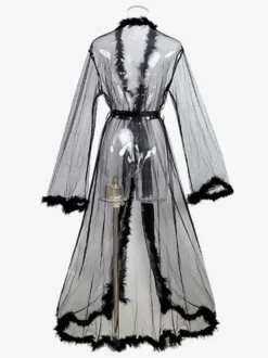 Robes Tulle Plumes Lingerie transparente