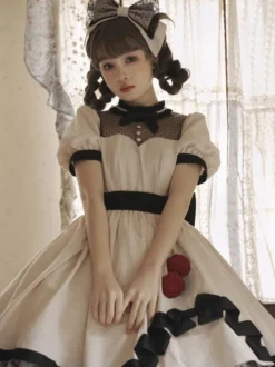 Robe Sweet Lolita en coton à manches courtes Pull Sweet Lolita Dress