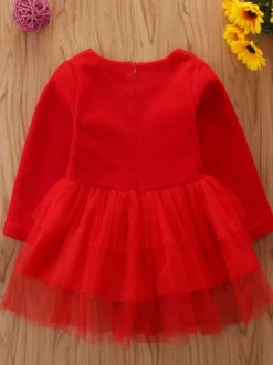 Robe Tunique Pour Noël Robe De Soirée Cadeaux Noël En Fibre De Polyester Rouge Père Noël