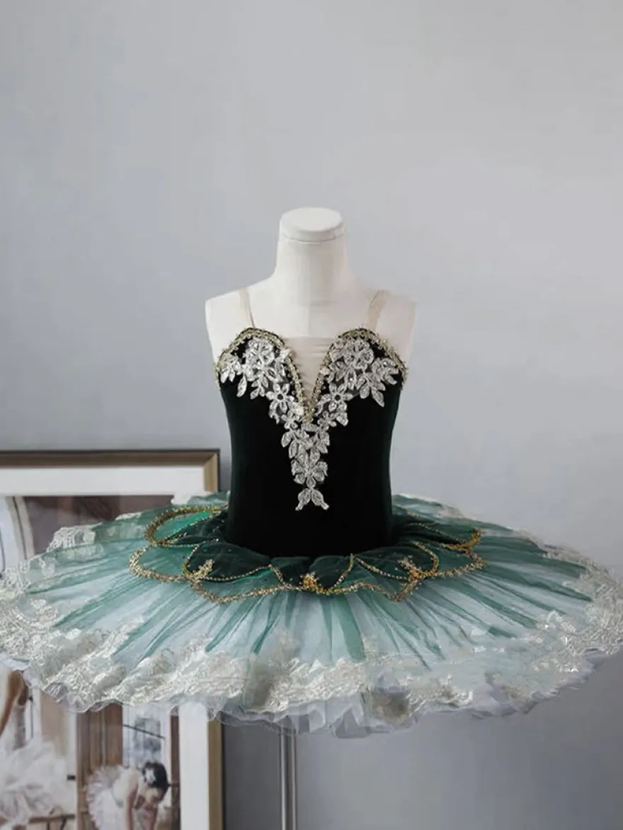 Robe tutu de ballet pour filles jupe de princesse en tulle moelleux costume du Lac des cygnes pour récital et cours de ballet