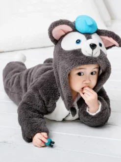 Rose Chats Kigurumi Carnaval Pyjamas Bébés 2026 Flanelle Combinaison d'Hiver Enfants Cadeaux Noël Déguisements Halloween