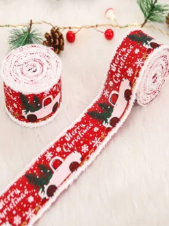 Ruban De Noël Rouge Accessoires De Vacances De Noël Rouges