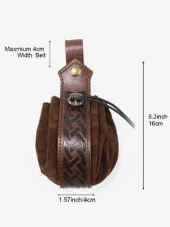 Sac Banane Steampunk Homme Accessoires Costume Marron Café Vintage