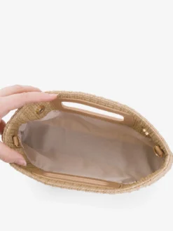 Sac à bandoulière avec chaîne amovible Sac à main en paille pour femme 2026