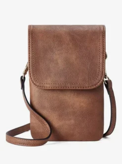 Sac à bandoulière réglable en similicuir pour téléphone portable pour femme 2026