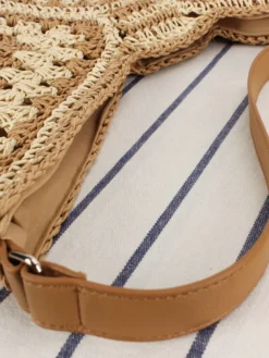 Sac à bandoulière tissé en corde de papier de grande capacité pour les vacances pour femmes 2026