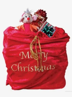 Sac Cadeau De Noël Rouge Accessoires De Cosplay Père Noël Déguisement