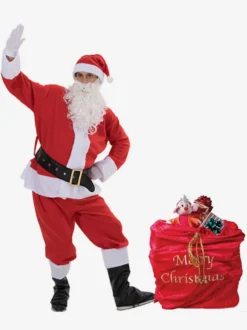 Sac Cadeau De Noël Rouge Accessoires De Cosplay Père Noël Déguisement