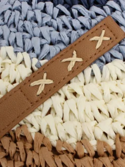 Sac fourre-tout rond en corde de papier tissé sac à bandoulière de plage pour femmes 2026
