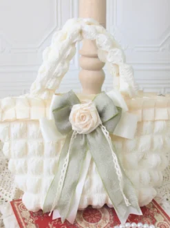Sac Lolita Style Rococo Beige Polyester Rose Motif Arc Polyester Sac à Main Accessoires Lolita