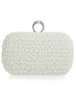 Sac à main de mariage rose clair sac à main perles paillettes en alliage