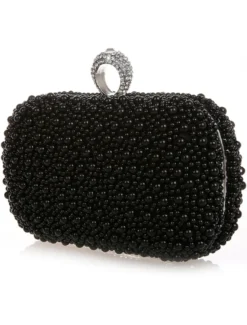 Sac à main de mariage rose clair sac à main perles paillettes en alliage
