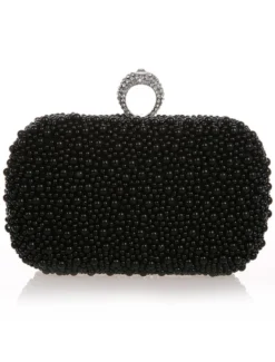 Sac à main de mariage rose clair sac à main perles paillettes en alliage