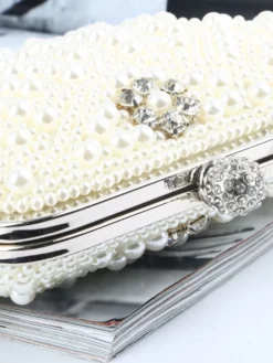 Sac à Main 1920s Accessoire de Robe Flapper Avec Chaîne Faux Perle Déguisement Rétro