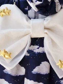 Sac Nœud Mignonne Lolita Sac Bandoulière En Polyester Étoiles Accessoires Lolita
