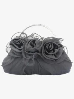 Sacs à main de mariage Accessoires de mariage Pochette de soirée Fleurs plissées