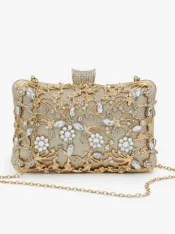 Sacs à main de mariage accessoires de mariage chaînes de bourse de mariée strass découpés