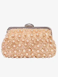 Sacs à main de mariage Accessoires de mariage Sac à main de mariée Fleurs plissées