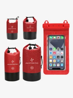 Sac étanche 2 en 1 à fermeture enroulable avec étui étanche pour téléphone assorti