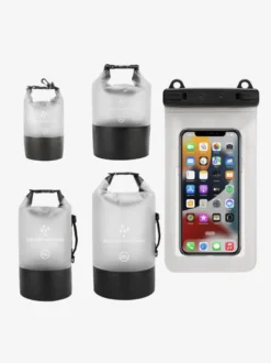 Sac étanche 2 en 1 à fermeture enroulable avec étui étanche pour téléphone assorti