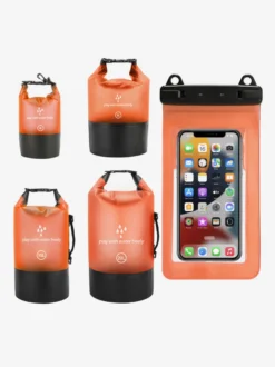 Sac étanche 2 en 1 à fermeture enroulable avec étui étanche pour téléphone assorti