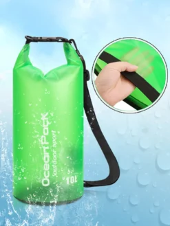 Sac étanche 10L semi-transparent en PVC à fermeture enroulable format océan