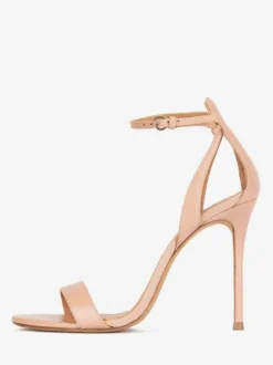 Sandales blanches à talons hauts bout ouvert talons aiguilles chaussures de bal
