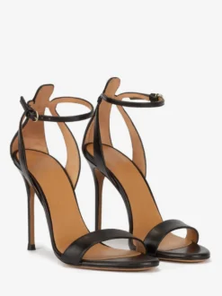 Sandales blanches à talons hauts bout ouvert talons aiguilles chaussures de bal