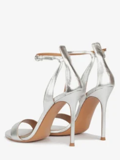Sandales blanches à talons hauts bout ouvert talons aiguilles chaussures de bal