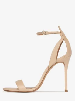 Sandales blanches à talons hauts bout ouvert talons aiguilles chaussures de bal