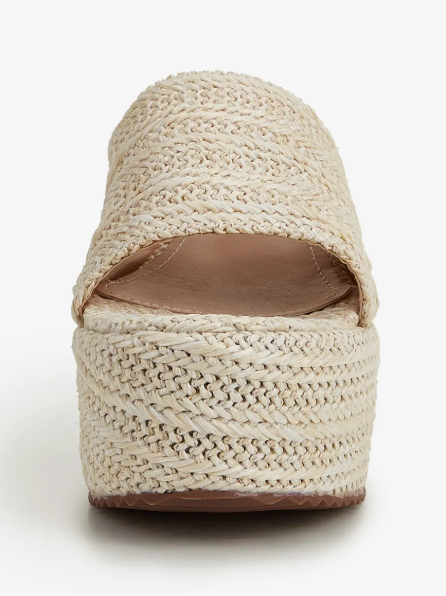 Sandales compensées à plateforme et bout ouvert pour femme