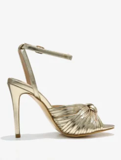 Sandales de Soirée à Talons Hauts avec Bout Ouvert Femme Unicolore