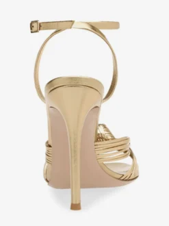 Sandales de Soirée à Talons Hauts avec Bout Ouvert Femme Unicolore