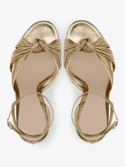 Sandales de Soirée à Talons Hauts avec Bout Ouvert Femme Unicolore