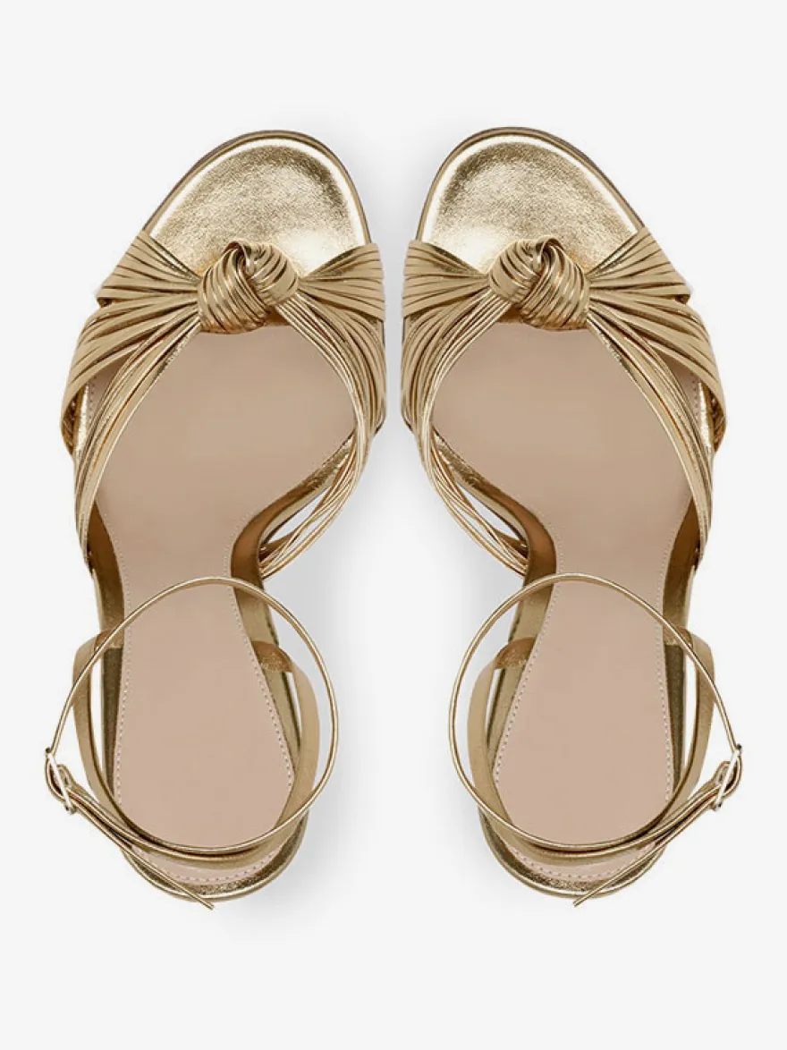 Sandales de Soirée à Talons Hauts avec Bout Ouvert Femme Unicolore